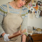 Hilary Duncan in her studio 2018